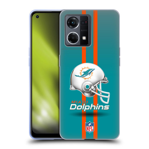 NFL Miami Dolphins Logo Helmet Soft Gel Case for OPPO Reno8 4G