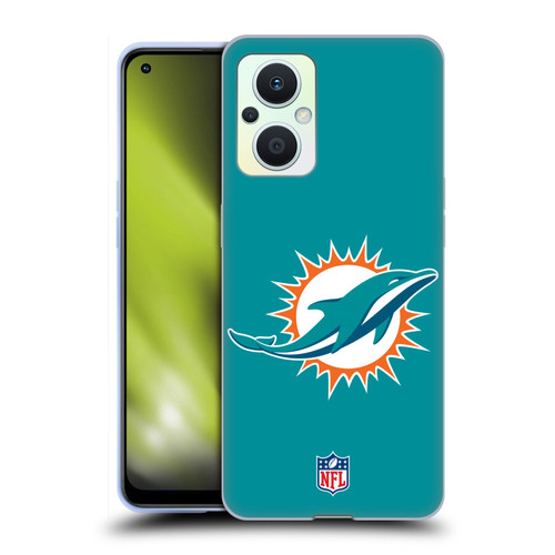 NFL Miami Dolphins Logo Plain Soft Gel Case for OPPO Reno8 Lite