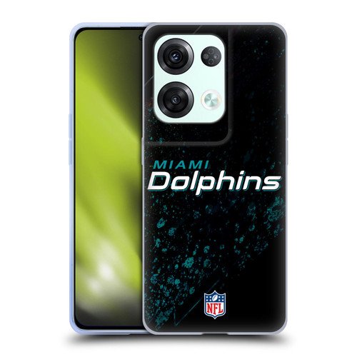 NFL Miami Dolphins Logo Blur Soft Gel Case for OPPO Reno8 Pro
