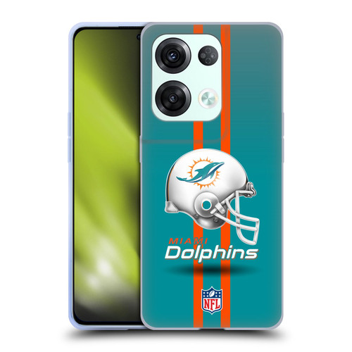 NFL Miami Dolphins Logo Helmet Soft Gel Case for OPPO Reno8 Pro