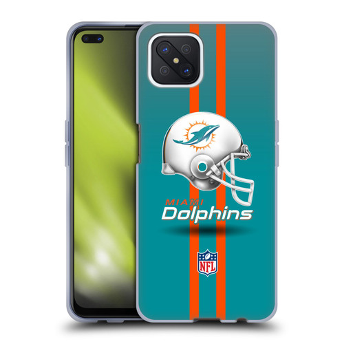 NFL Miami Dolphins Logo Helmet Soft Gel Case for OPPO Reno4 Z 5G