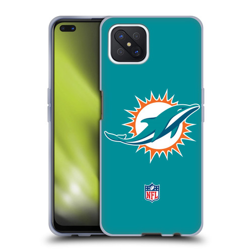 NFL Miami Dolphins Logo Plain Soft Gel Case for OPPO Reno4 Z 5G