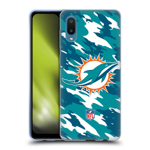 NFL Miami Dolphins Logo Camou Soft Gel Case for Samsung Galaxy A02/M02 (2021)