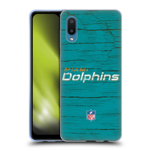 NFL Miami Dolphins Logo Distressed Look Soft Gel Case for Samsung Galaxy A02/M02 (2021)
