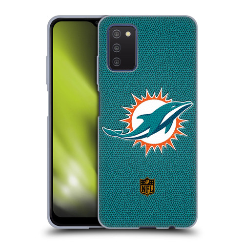 NFL Miami Dolphins Logo Football Soft Gel Case for Samsung Galaxy A03s (2021)