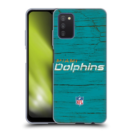 NFL Miami Dolphins Logo Distressed Look Soft Gel Case for Samsung Galaxy A03s (2021)