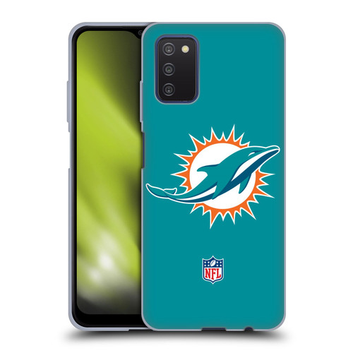 NFL Miami Dolphins Logo Plain Soft Gel Case for Samsung Galaxy A03s (2021)