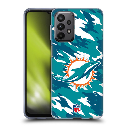 NFL Miami Dolphins Logo Camou Soft Gel Case for Samsung Galaxy A23 / 5G (2022)