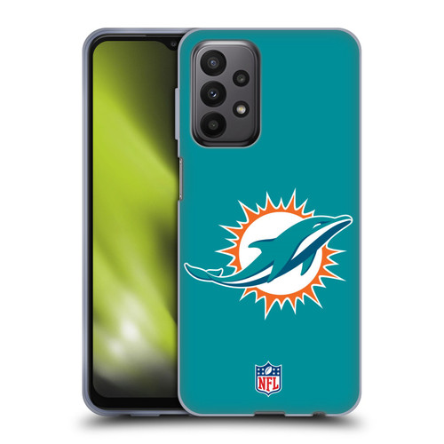 NFL Miami Dolphins Logo Plain Soft Gel Case for Samsung Galaxy A23 / 5G (2022)