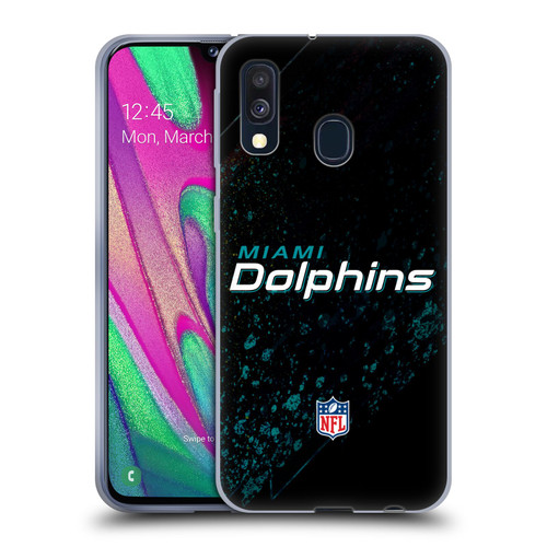 NFL Miami Dolphins Logo Blur Soft Gel Case for Samsung Galaxy A40 (2019)