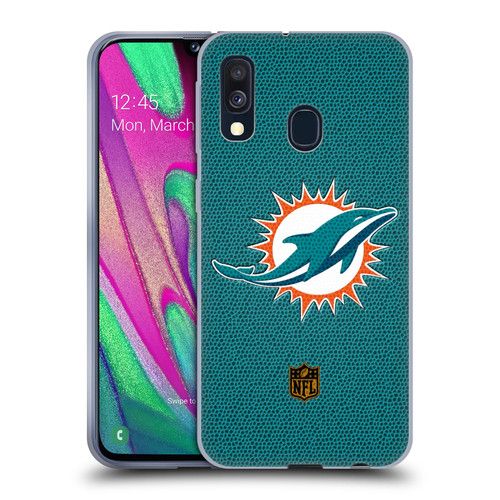 NFL Miami Dolphins Logo Football Soft Gel Case for Samsung Galaxy A40 (2019)