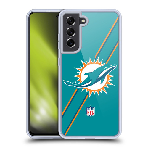 NFL Miami Dolphins Logo Stripes Soft Gel Case for Samsung Galaxy S21 FE 5G NFL Miami Dolphins Logo Stripes Soft Gel Case for Samsung Galaxy S21 FE 5G