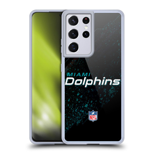 NFL Miami Dolphins Logo Blur Soft Gel Case for Samsung Galaxy S21 Ultra 5G