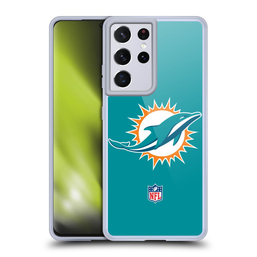 NFL Miami Dolphins Logo Plain Soft Gel Case for Samsung Galaxy S21 Ultra 5G