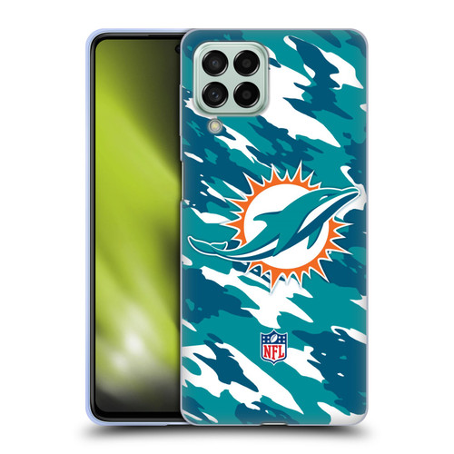 NFL Miami Dolphins Logo Camou Soft Gel Case for Samsung Galaxy M53 (2022)