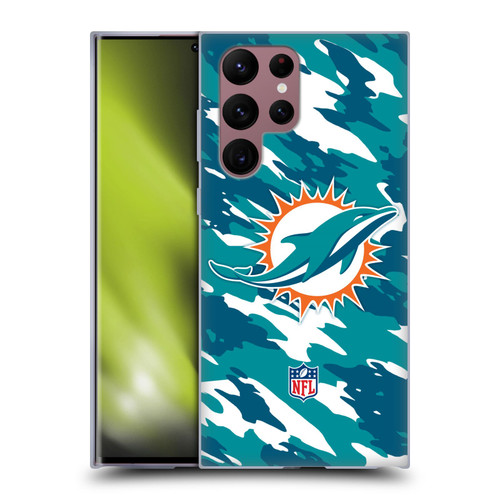 NFL Miami Dolphins Logo Camou Soft Gel Case for Samsung Galaxy S22 Ultra 5G