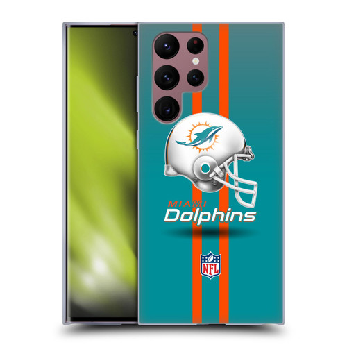 NFL Miami Dolphins Logo Helmet Soft Gel Case for Samsung Galaxy S22 Ultra 5G