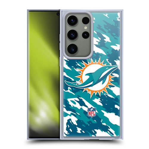 NFL Miami Dolphins Logo Camou Soft Gel Case for Samsung Galaxy S23 Ultra 5G