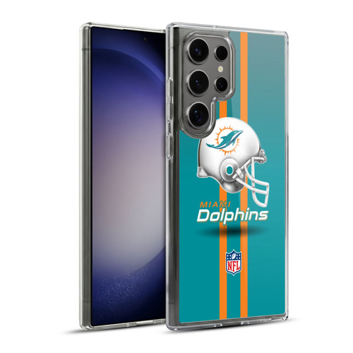 NFL Miami Dolphins Logo Helmet Soft Gel Case for Samsung Galaxy S23 Ultra 5G