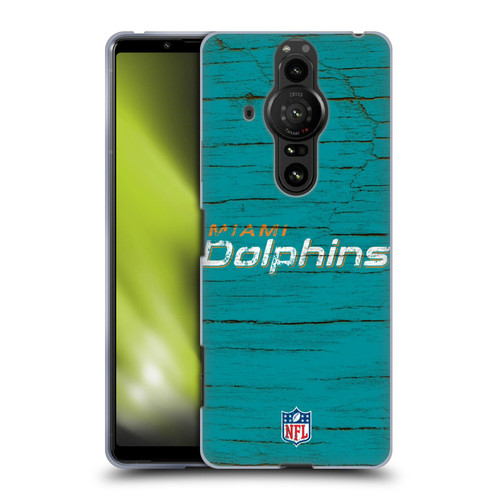 NFL Miami Dolphins Logo Distressed Look Soft Gel Case for Sony Xperia Pro-I