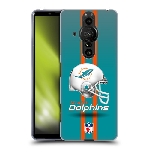 NFL Miami Dolphins Logo Helmet Soft Gel Case for Sony Xperia Pro-I