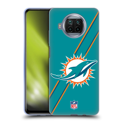 NFL Miami Dolphins Logo Stripes Soft Gel Case for Xiaomi Mi 10T Lite 5G