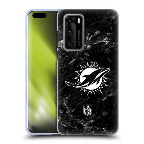 NFL Miami Dolphins Artwork Marble Soft Gel Case for Huawei P40 5G