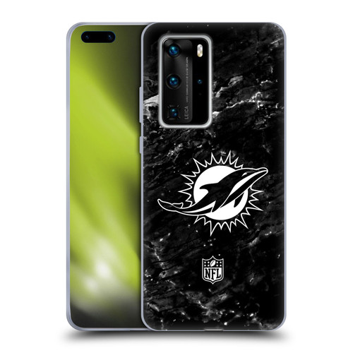 NFL Miami Dolphins Artwork Marble Soft Gel Case for Huawei P40 Pro / P40 Pro Plus 5G