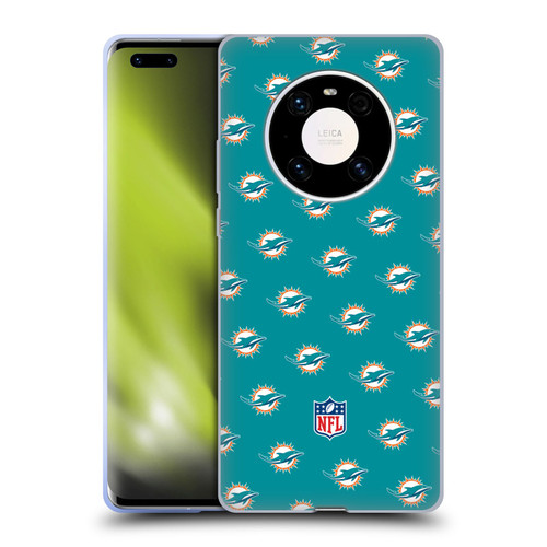 NFL Miami Dolphins Artwork Patterns Soft Gel Case for Huawei Mate 40 Pro 5G