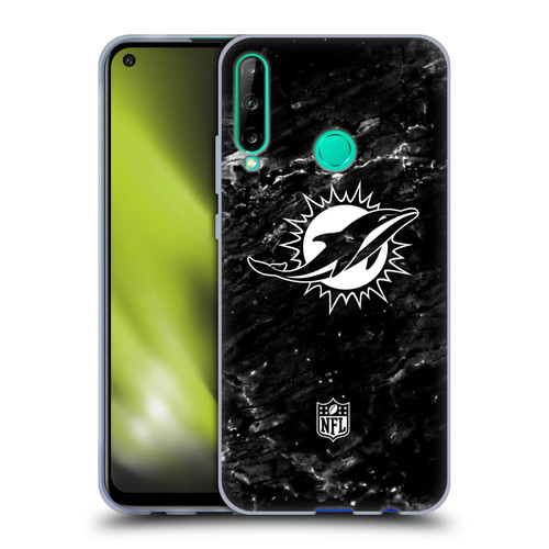 NFL Miami Dolphins Artwork Marble Soft Gel Case for Huawei P40 lite E