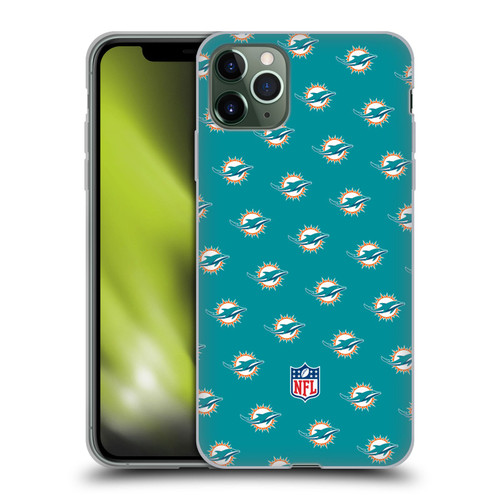 NFL Miami Dolphins Artwork Patterns Soft Gel Case for Apple iPhone 11 Pro Max