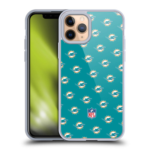 NFL Miami Dolphins Artwork Patterns Soft Gel Case for Apple iPhone 11 Pro