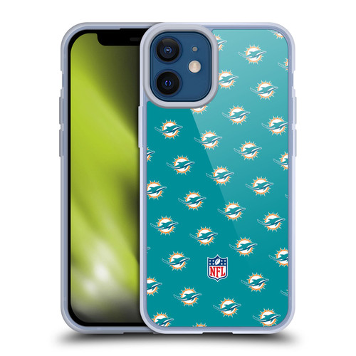 NFL Miami Dolphins Artwork Patterns Soft Gel Case for Apple iPhone 12 Mini