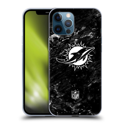 NFL Miami Dolphins Artwork Marble Soft Gel Case for Apple iPhone 12 Pro Max