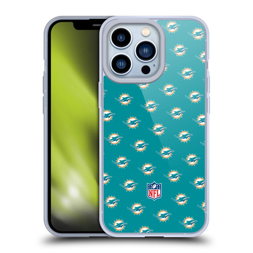 NFL Miami Dolphins Artwork Patterns Soft Gel Case for Apple iPhone 13 Pro