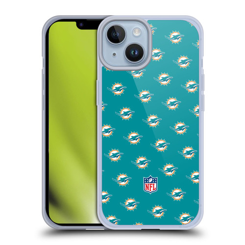 NFL Miami Dolphins Artwork Patterns Soft Gel Case for Apple iPhone 14
