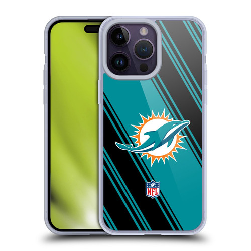 NFL Miami Dolphins Artwork Stripes Soft Gel Case for Apple iPhone 14 Pro Max NFL Miami Dolphins Artwork Stripes Soft Gel Case for Apple iPhone 14 Pro Max