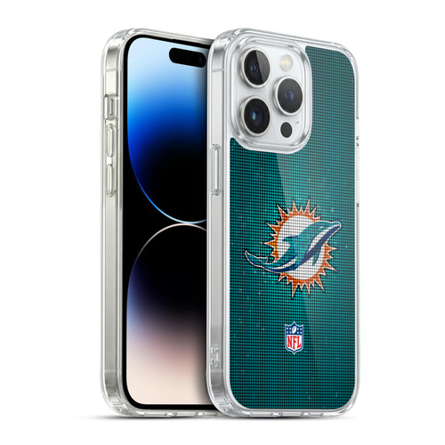 NFL Miami Dolphins Artwork LED Soft Gel Case for Apple iPhone 14 Pro