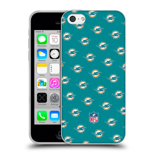 NFL Miami Dolphins Artwork Patterns Soft Gel Case for Apple iPhone 5c