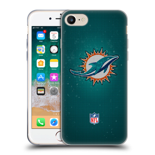 NFL Miami Dolphins Artwork LED Soft Gel Case for Apple iPhone 7 / 8 / SE 2020 & 2022