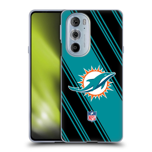 NFL Miami Dolphins Artwork Stripes Soft Gel Case for Motorola Edge X30