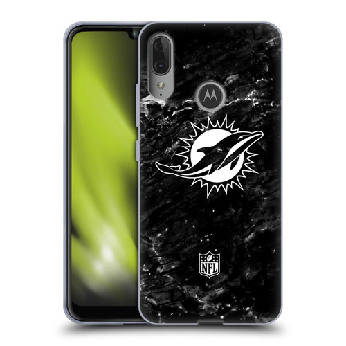 NFL Miami Dolphins Artwork Marble Soft Gel Case for Motorola Moto E6 Plus