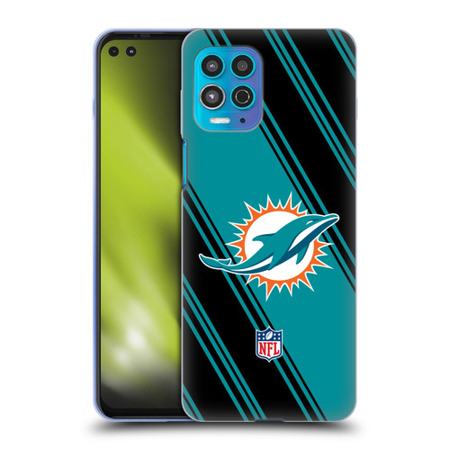 NFL Miami Dolphins Artwork Stripes Soft Gel Case for Motorola Moto G100
