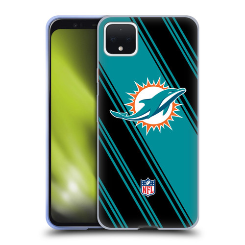 NFL Miami Dolphins Artwork Stripes Soft Gel Case for Google Pixel 4 XL