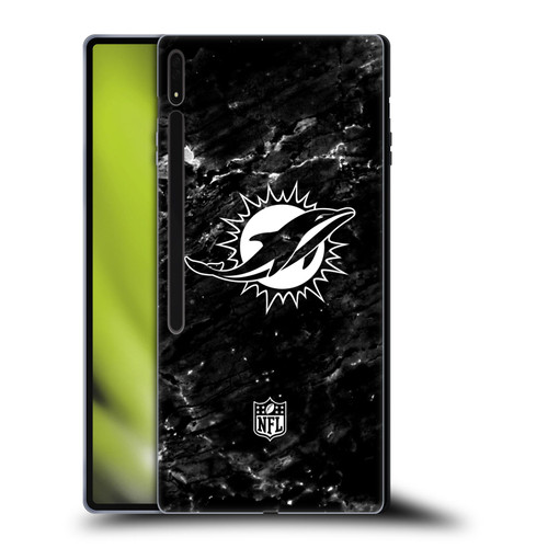 NFL Miami Dolphins Artwork Marble Soft Gel Case for Samsung Galaxy Tab S8 Ultra