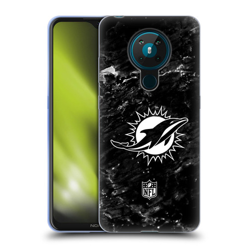 NFL Miami Dolphins Artwork Marble Soft Gel Case for Nokia 5.3