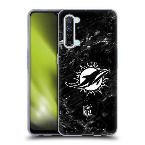 NFL Miami Dolphins Artwork Marble Soft Gel Case for OPPO Find X2 Lite 5G