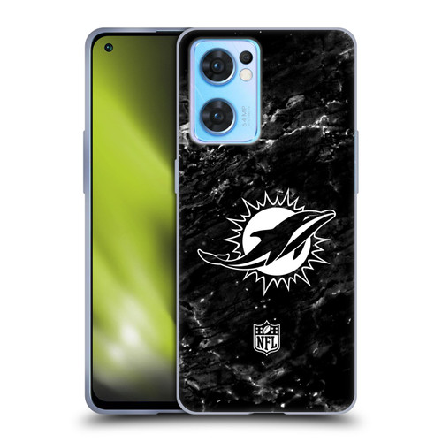 NFL Miami Dolphins Artwork Marble Soft Gel Case for OPPO Reno7 5G / Find X5 Lite