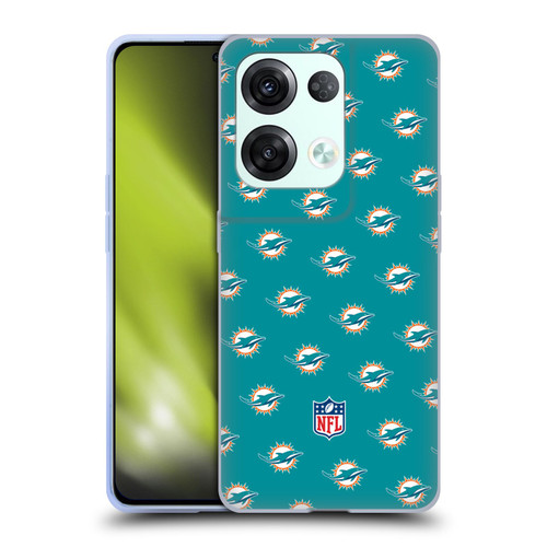 NFL Miami Dolphins Artwork Patterns Soft Gel Case for OPPO Reno8 Pro