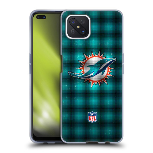 NFL Miami Dolphins Artwork LED Soft Gel Case for OPPO Reno4 Z 5G